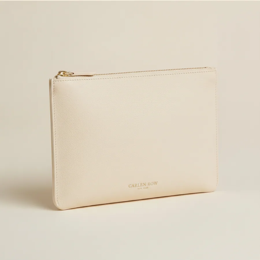 The Slim Pouch in Bone Ivory — The Riviera