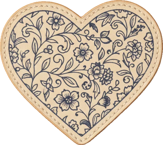 Navy heart patterned